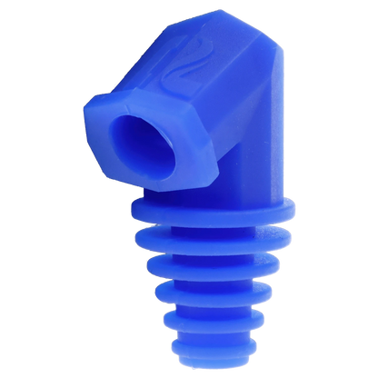 A close-up, angled view of the Pulsar Silicone Cart Rig Adapter, displaying its ribbed texture and connection point.