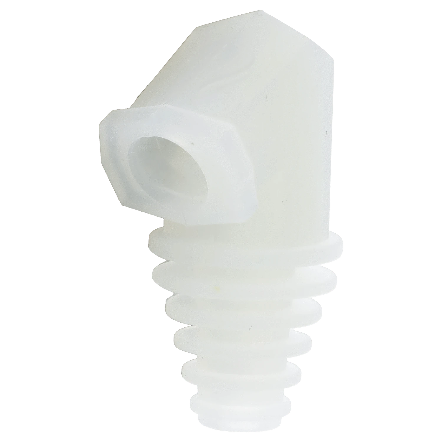 A close-up of the Pulsar Silicone Cart Rig Adapter, showing its textured, white silicone construction in a slightly angled view.