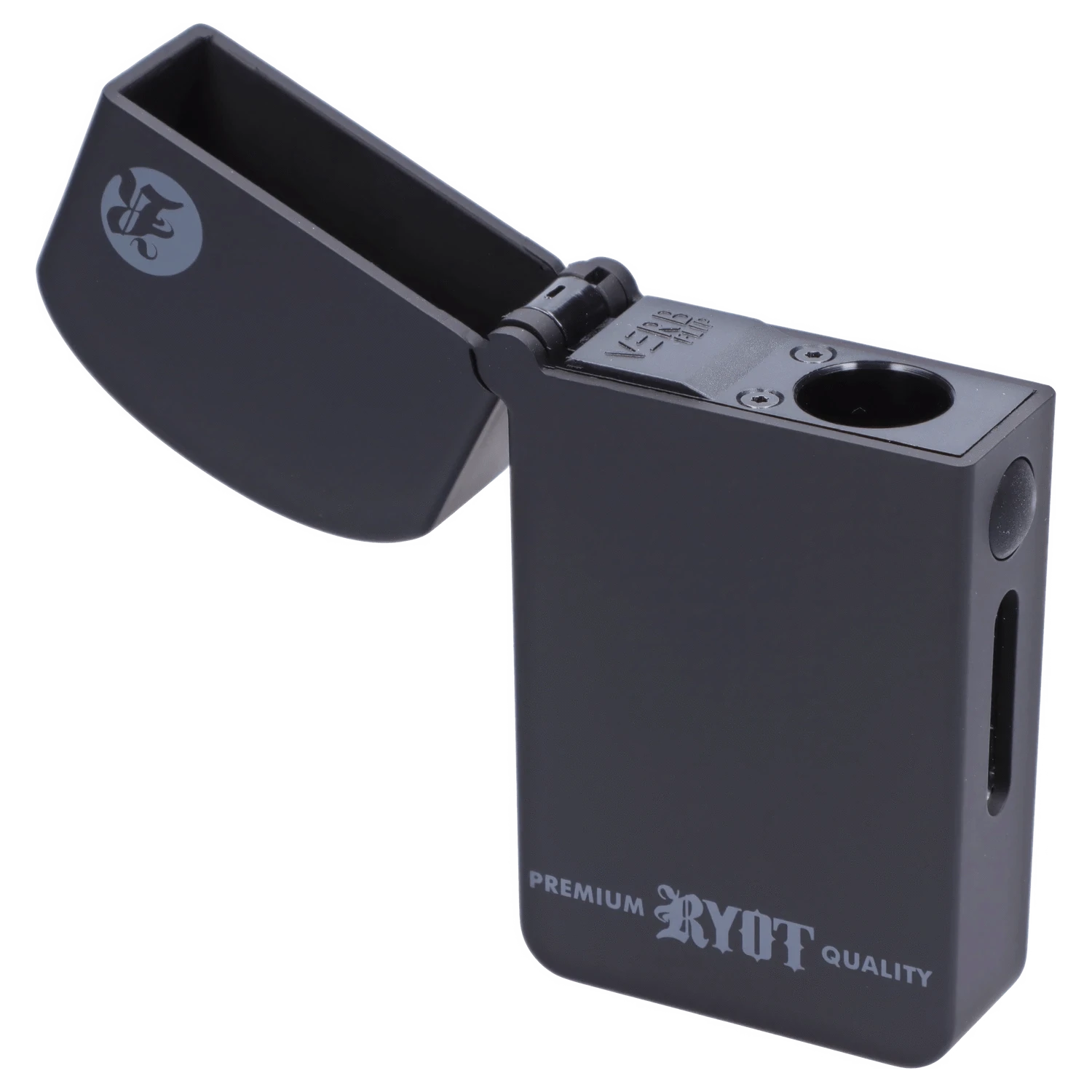 Front view of the black RYOT - Verb 510 Battery, displaying its sleek, rectangular shape and minimalist design.