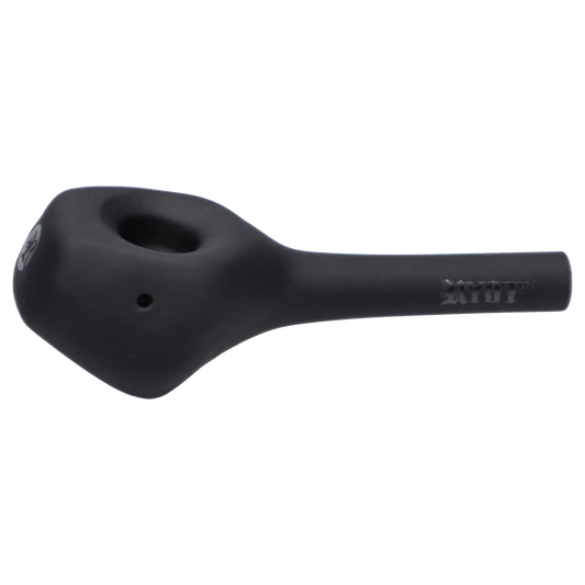 A close-up of the RYOT - Stand Up Spoon, showing its metallic bowl and smooth, curved form against a plain white background.