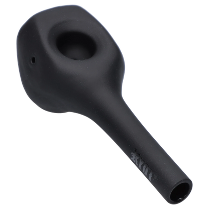 A diagonal view of the RYOT - Stand Up Spoon, showcasing its sleek, minimalist design against a plain white background.