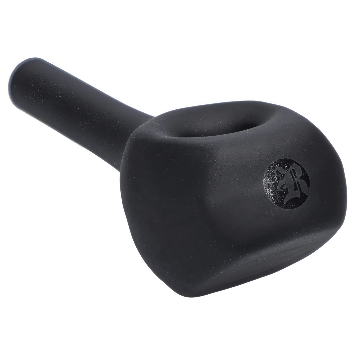 A three-quarter view of the RYOT - Stand Up Spoon, showcasing its sleek, minimalist design against a plain white background.