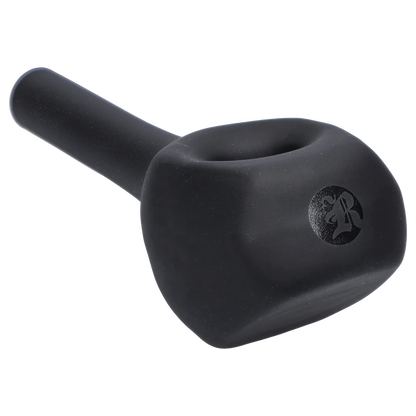 A three-quarter view of the RYOT - Stand Up Spoon, showcasing its sleek, minimalist design against a plain white background.