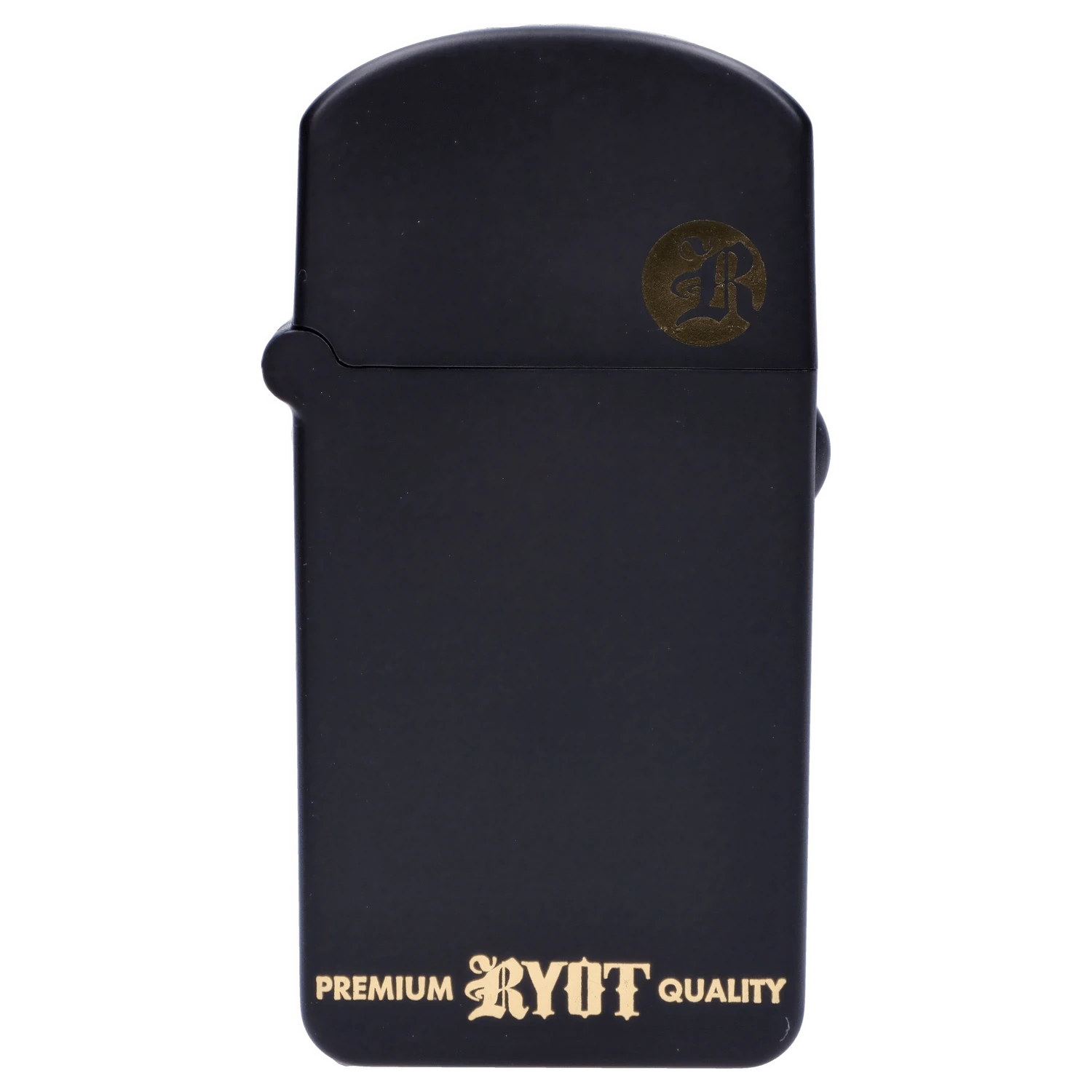 Front view of the RYOT - Verb 510 Battery in black and gold, showing its sleek, rectangular form.