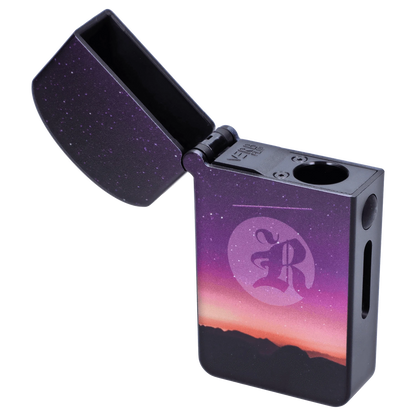 Front view of the RYOT - Verb 510 Battery - Night Sky, showcasing its sleek, rectangular design with a dark, starry pattern.