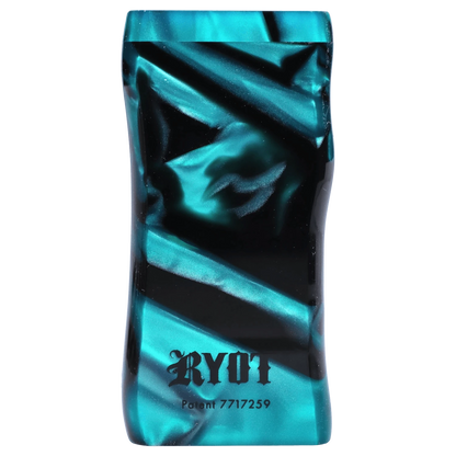 A close-up shot of the RYOT Large 3 in. Acrylic Magnetic Dugout in green, displaying its smooth, glossy surface.
