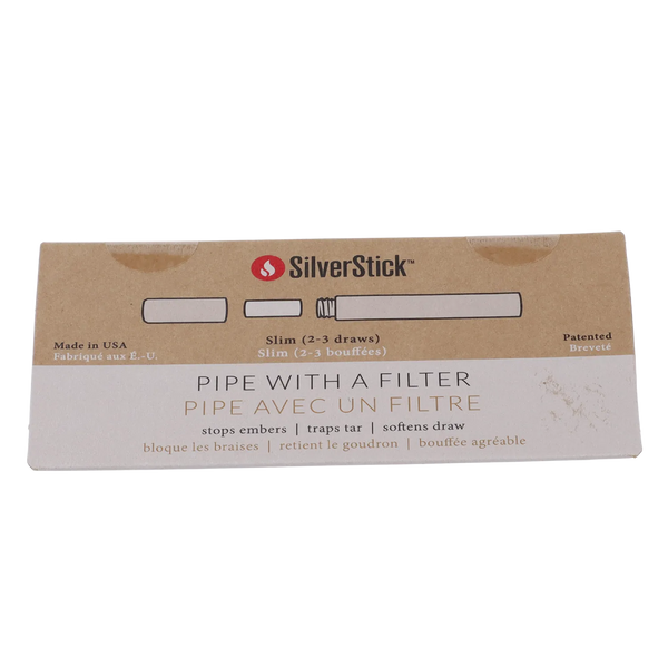 Silver Stick Each SILVER STICK SLIM ONE HITTER-BLACK Accessories