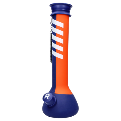 A front view of the Rebound Edition 2 beaker, featuring a blue base transitioning to orange, with a simple, clean design.