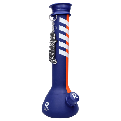 Front view of the Rebound Edition 2 - Beaker - Blue & Orange, showcasing its vibrant color scheme and classic beaker shape.