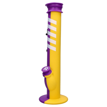 Front view of the Rebound Edition 2 - Straight - Purple & Yellow, showcasing its vibrant two-tone glass construction.