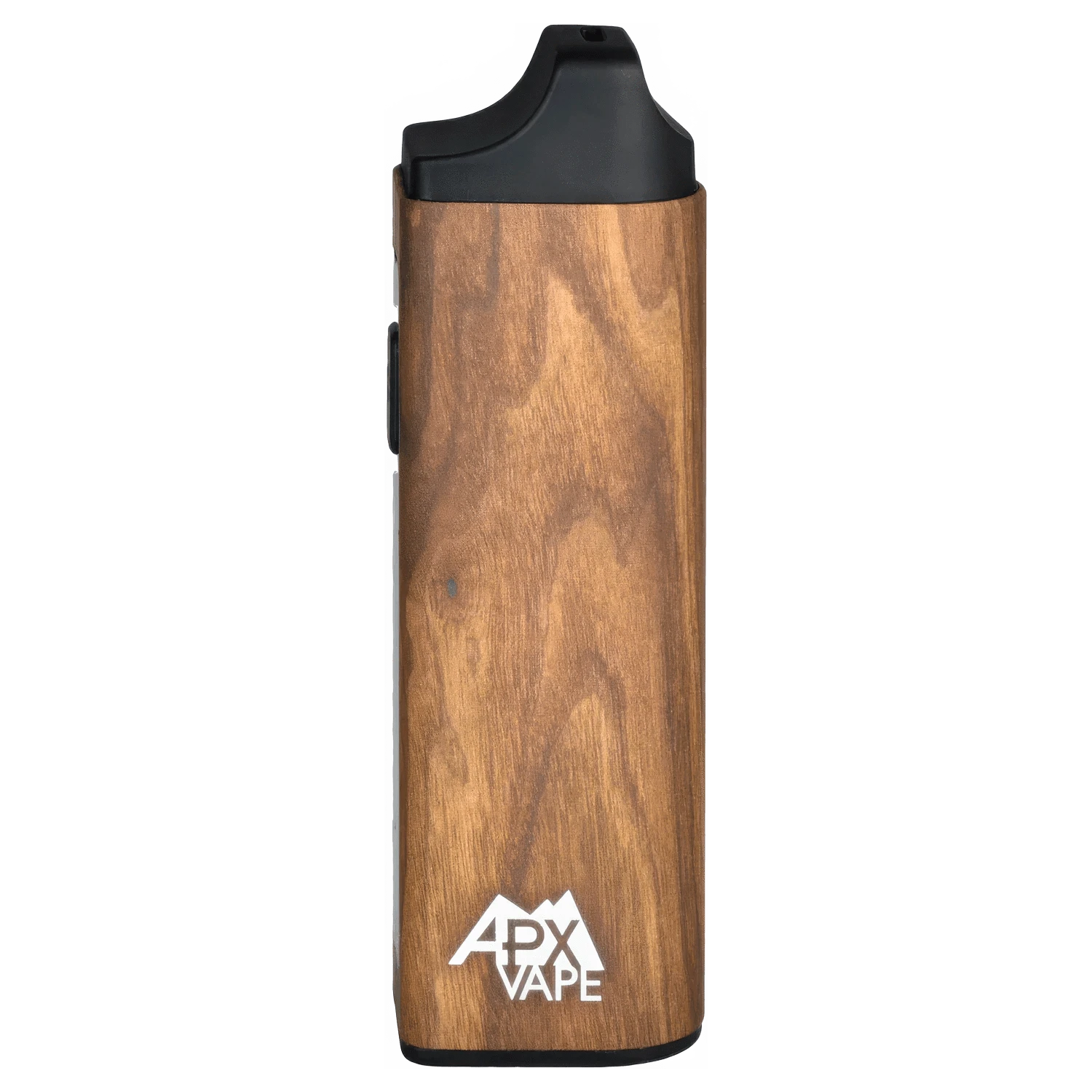 Front view of the Pulsar APX V3 Vaporizer in a wood grain finish, presented on a plain white background.