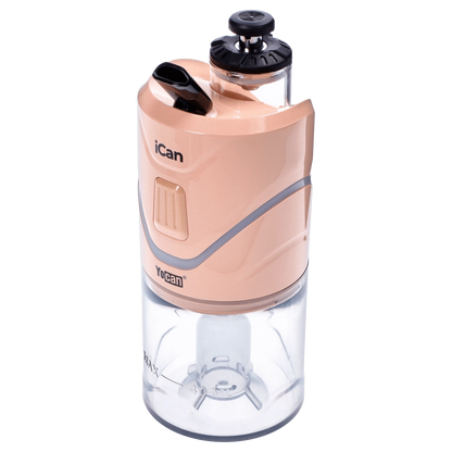 Front view of the Yocan iCan Kit – Peach, showing a peach-colored vaping device with a sleek, modern design.