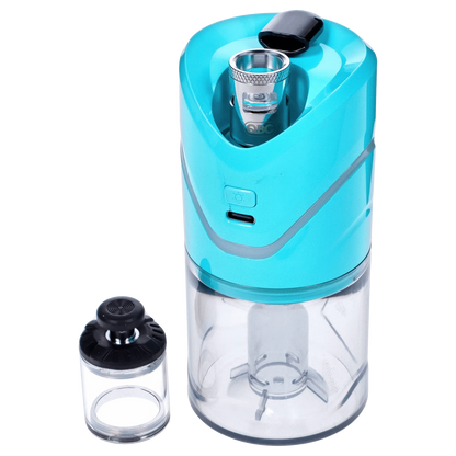 Front view of the Yocan iCan Kit – Teal, showcasing its clear body and compact size against a plain white background.