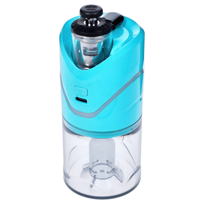 Front view of the Yocan iCan Kit – Teal, displaying a teal-colored, cylindrical device with a glossy finish and a sleek, modern design.