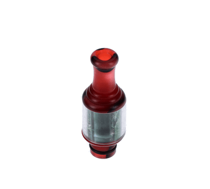 Front view of the Drip Tip Acrylic Lantern, a clear, cylindrical piece with a subtly patterned, lantern-like design.