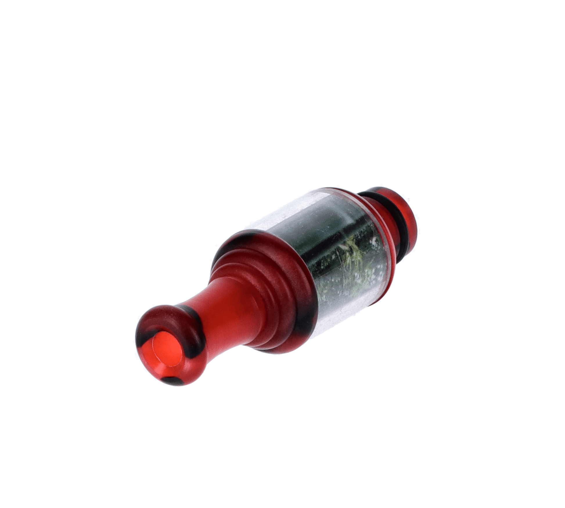 A close-up shot of the Drip Tip Acrylic Lantern, showcasing its transparent, lantern-shaped design angled against a plain background.