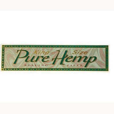 Close-up of the Pure Hemp Rolling Papers - King Size package, displaying the brand name in a rectangular design.