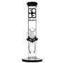 Front view of the 10-inch Glasscity Ice Beaker water pipe in black, showcasing its simple beaker shape.
