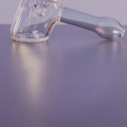 Famous Design - Crystal Fumed Hammer Pipe - Clear - 4in.