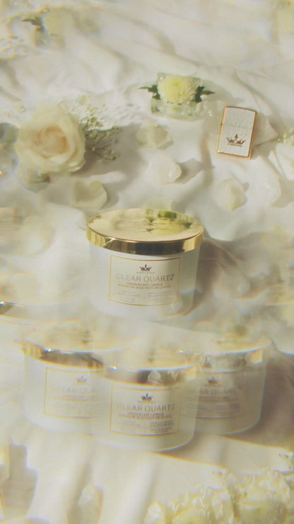 Queen of Bud Candle - Clear Quartz