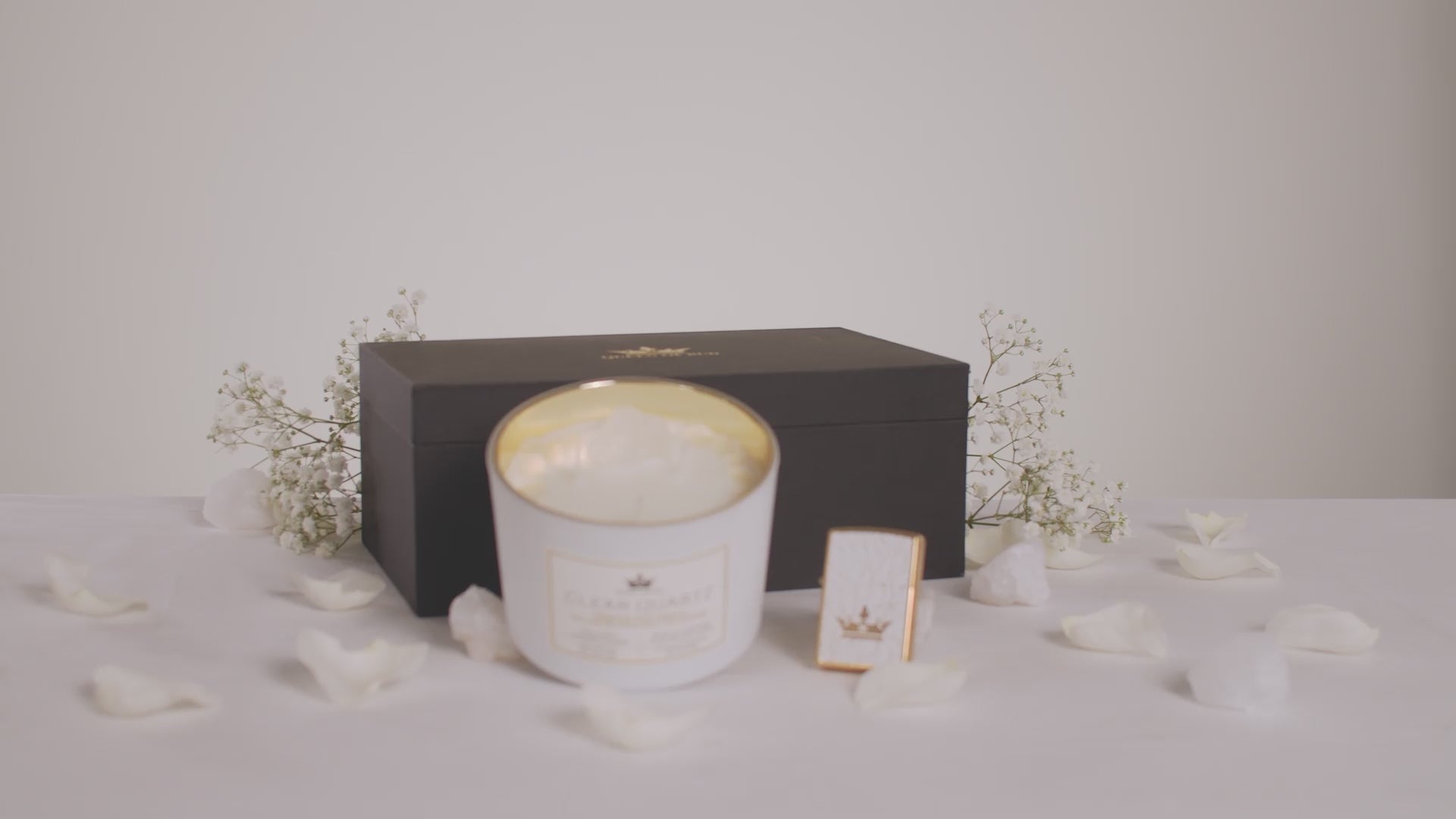 Queen of Bud: Clarity Ritual Box – Candle, Zippo, and Crystal