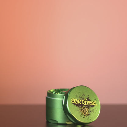 Puff Puff Pass Strains Sour Diesel Grinder-Green