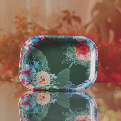 Famous Design Floral Lush Rolling Tray - Small