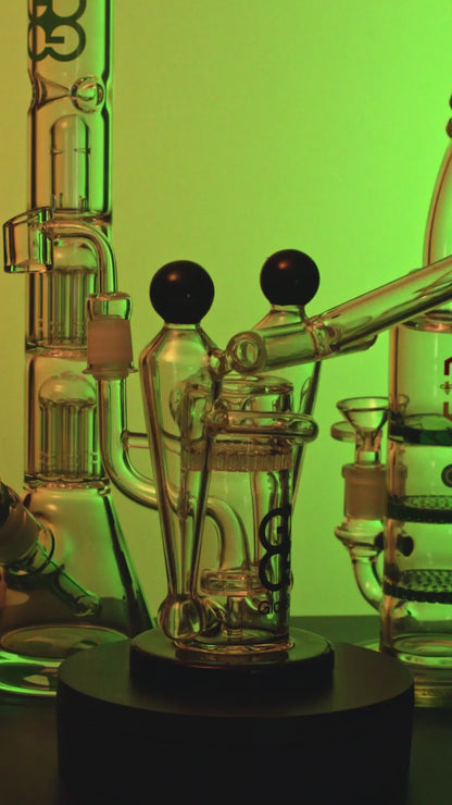 Glasscity Beaker Ice Bong with Double Tree Perc-Black