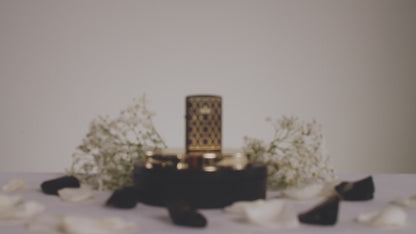 Queen of Bud Black Obsidian Geometric Zippo