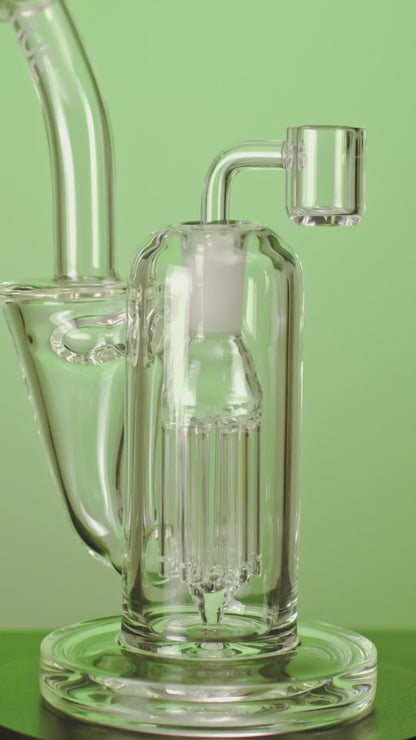 Hue Whirlpool Dab Rig Clear - 9"