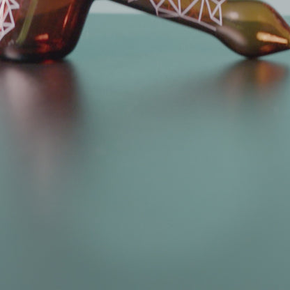 Famous Design Space Hammer Pipe-Amber-5 in.