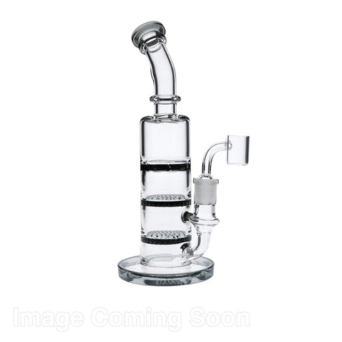 Zoom Zoom 12" Water Pipe - The Navigator w/ 14mm Bowl - Blue Bong