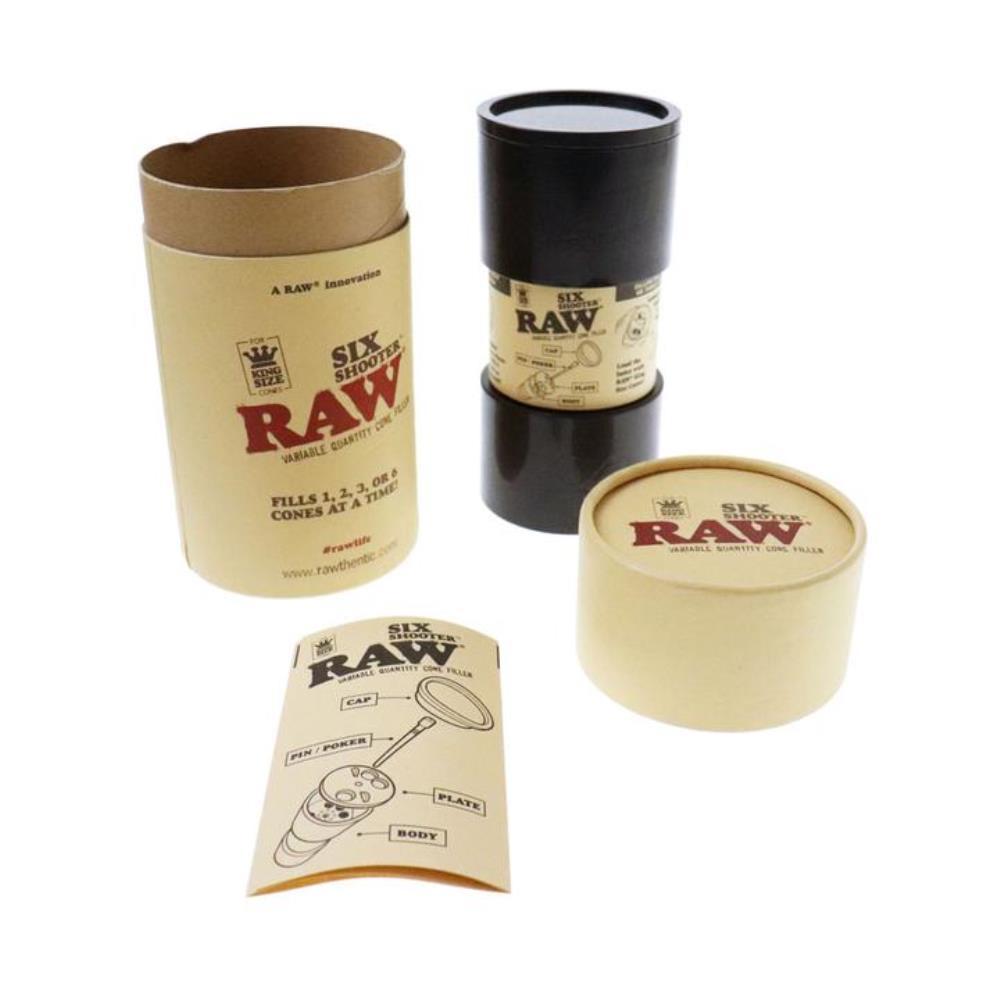 RAW Each RAW 6 Shooter for King Size Cones Joint Packer Accessories