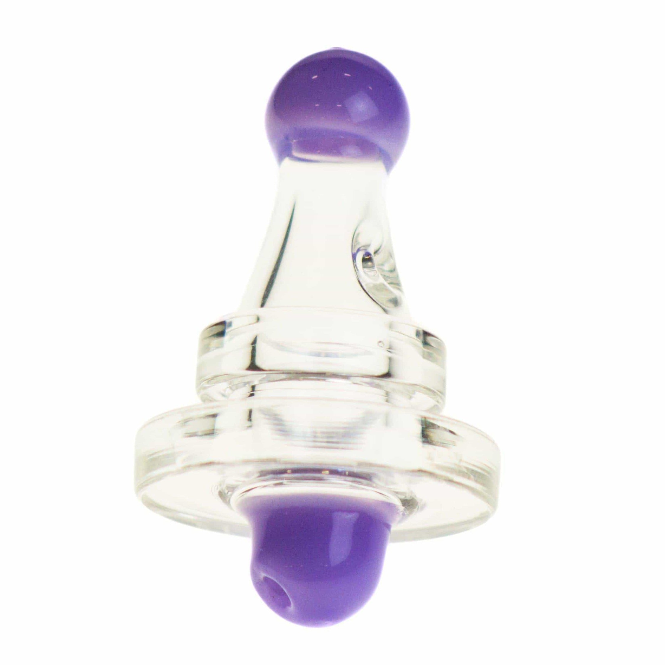 Canna Cabana Glass Directional Carb Cap - Clear w/ Purple