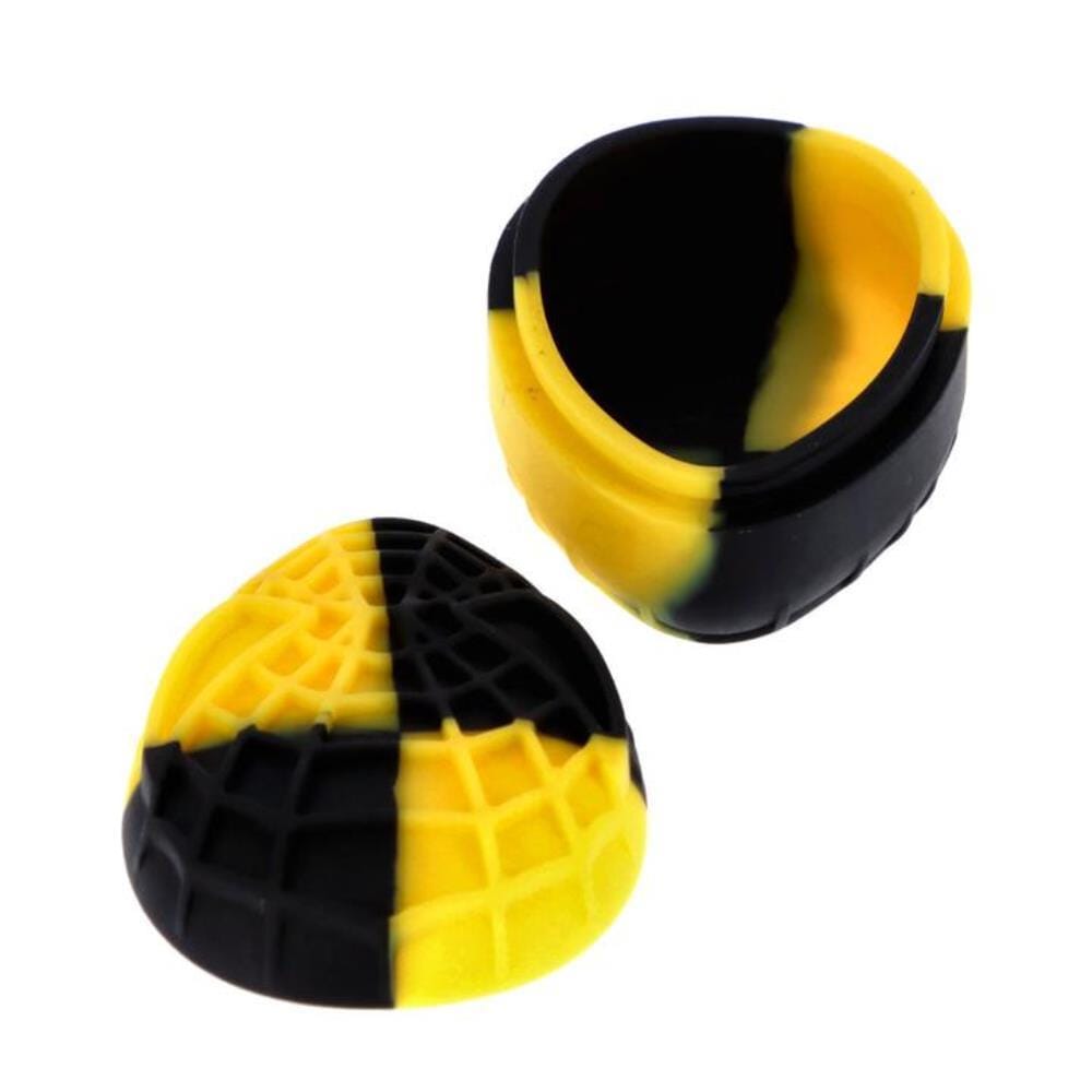 Canna Cabana Silicone Teardrop Container - Black & Yellow